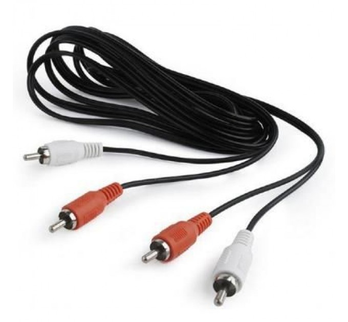 Cablexpert Кабель мультимедійний 2RCA to 2RCA 5.0m Cablexpert (CCA-2R2R-5M)