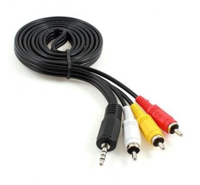 Cablexpert Кабель мультимедійний Jack 3.5mm male 4-pin to 3RCA 2.0m Cablexpert (CCA-4P2R-2M)