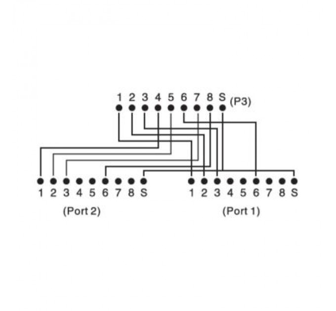 Digitus Розгалужувач Digitus витой пары, STP, cat.5e, 1x2RJ-45 (DN-93904)