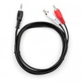 Vinga Кабель мультимедійний Jack 3.5mm M to 2xRCA 1.5 m Vinga (VCPDCJ35MRCA21.5BK)