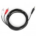Vinga Кабель мультимедійний Jack 3.5mm M to 2xRCA 3 m Vinga (VCPDCJ35MRCA23BK)