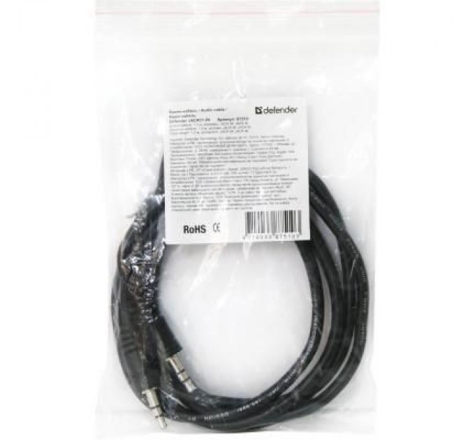 Defender Кабель мультимедійний Jack 3.5mm male/Jack 3.5mm male 1.5m JACK01-05 Defender (87510)