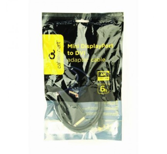 Cablexpert Кабель мультимедійний miniDisplayPort to DVI 1.8m Cablexpert (CC-mDPM-DVIM-6)