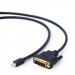 Cablexpert Кабель мультимедійний miniDisplayPort to DVI 1.8m Cablexpert (CC-mDPM-DVIM-6)