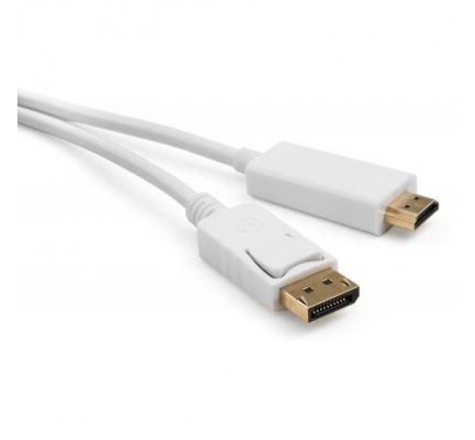 Vinga Кабель мультимедійний Display Port to HDMI 1.8m Vinga (VCPDPHDMI1.8WH)