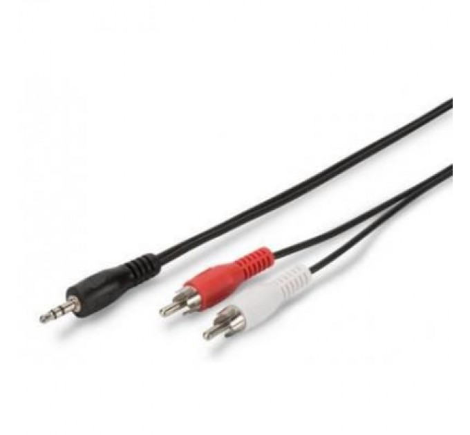 Assmann Кабель мультимедійний Jack 3.5mm to 2RCA 2.5m Assmann (AK-510300-025-S)