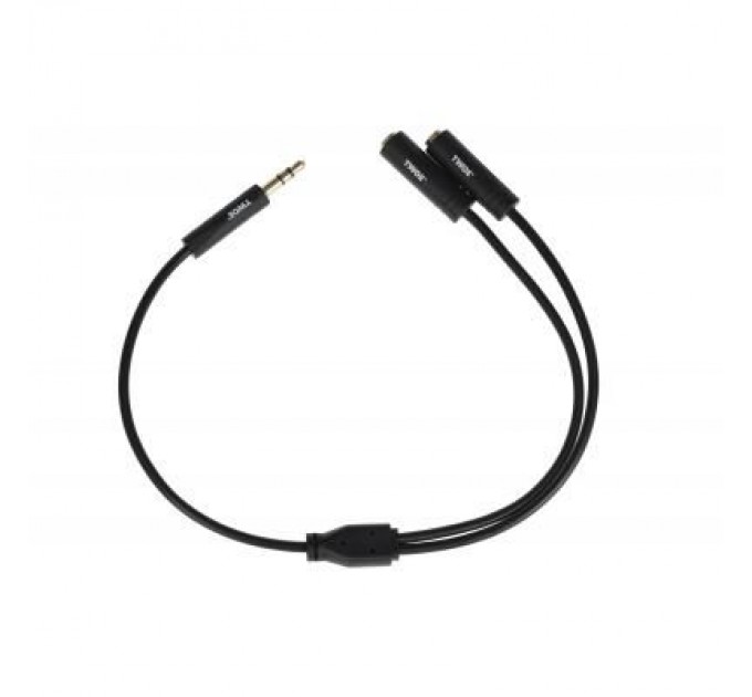 2E Кабель мультимедійний 3.5 мм jack(M) x 2(F), black, 0.15m 2E (2E-W9697)