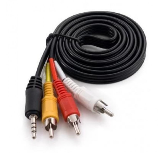 Extradigital Кабель мультимедійний Jack 3.5mm male to 3RCA 1.5m Extradigital (KBV1731)