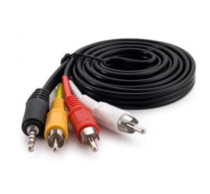 Extradigital Кабель мультимедійний Jack 3.5mm male to 3RCA 1.5m Extradigital (KBV1731)
