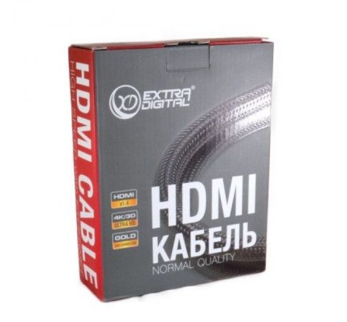 Extradigital Кабель мультимедійний HDMI to HDMI 10.0m v1.4B 28awg, 14+1, CCS Extradigital (KBH1748)