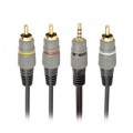 Cablexpert Кабель мультимедійний 3.5 Jack (4pin) to 3RCA 1.5m Cablexpert (CCAP-4P3R-1.5M)