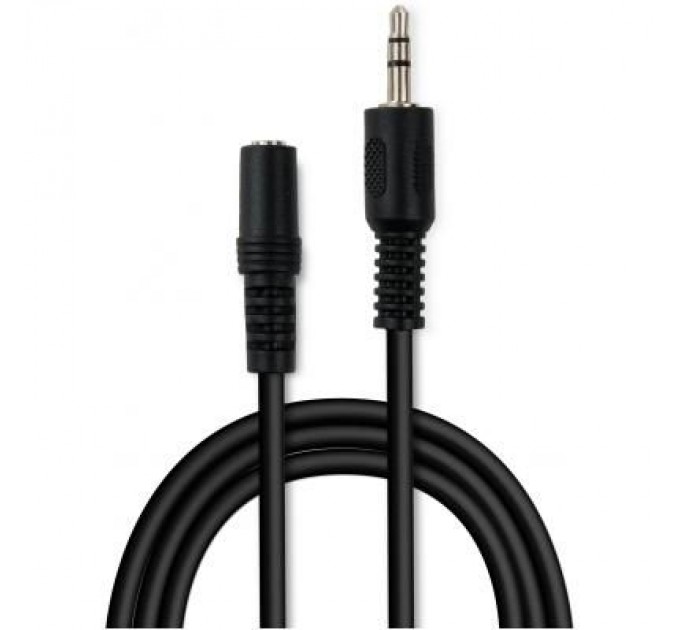 Vinga Кабель мультимедійний Jack 3.5mm M/F 1.8 m Vinga (VCPDCJ35MF1.8BK)