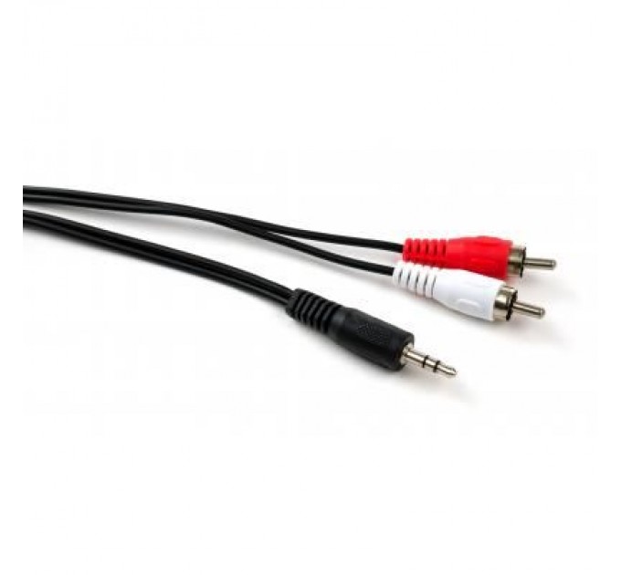 Vinga Кабель мультимедійний Jack 3.5mm male to 2xRCA 5.0m Vinga (VCPDCJ35MRCA25BK)