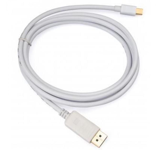 Vinga Кабель мультимедійний Mini Display Port to Display Port 1.8m 4K white Vinga (VCPMDPDP1.8WH)