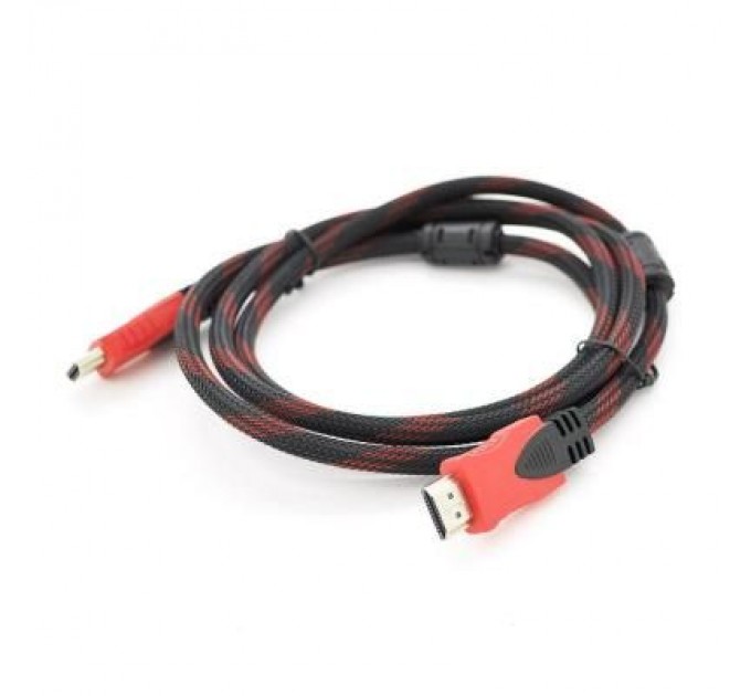 Merlion Кабель мультимедійний HDMI to HDMI 25.0m v1.4, OD-7.4mm Black/RED Merlion (YT-HDMI(M)/(M)NY/RD-25m)