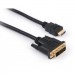 Vinga Кабель мультимедійний HDMI to DVI 24+1 5.0m Vinga (VCPHDMIDVI5)