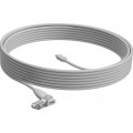 Logitech Кабель мультимедійний Logitech Rally Mic Pod Extension Cable Off White USB WW 10M (952-000047)