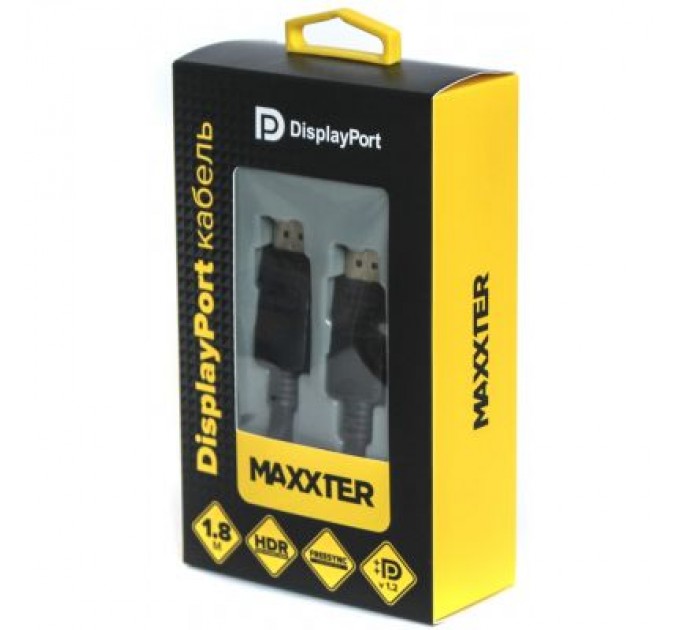 Maxxter Кабель мультимедійний DisplayPort to DisplayPort 1.8m v1.2 Maxxter (CCBP-DP-DP-1.8)