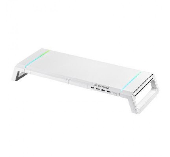 2E Підставка до монітора 2E GAMING, USB hub, backlight / RGB, White (2E-CPG-007-WT)