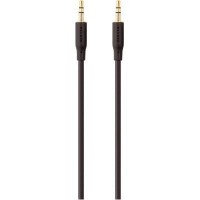 Кабель мультимедійний jack 3.5mm - M/M, portable, 2m, black/gold Belkin (F3Y117BT2M)