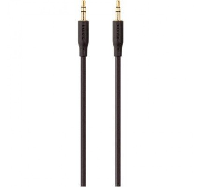 Belkin Кабель мультимедійний jack 3.5mm - M/M, portable, 2m, black/gold Belkin (F3Y117BT2M)