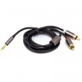 PowerPlant Кабель мультимедійний 3.5 mm Stereo Plug - 2*RCA, 1 m PowerPlant (CA912834)