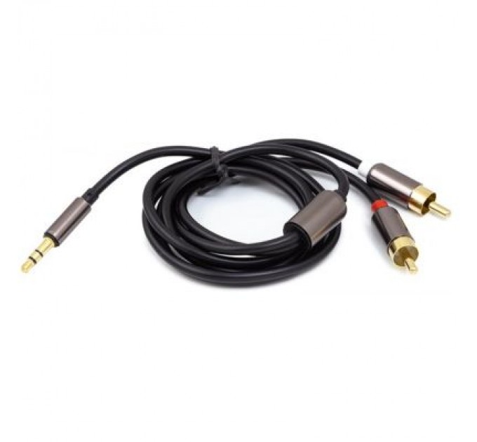 PowerPlant Кабель мультимедійний 3.5 mm Stereo Plug - 2*RCA, 1 m PowerPlant (CA912834)