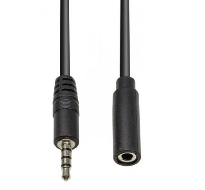 PowerPlant Кабель мультимедійний 3.5 mm (M) - 3.5 mm (F) 4С, 1 m PowerPlant (CA912841)