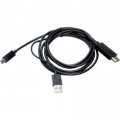 PowerPlant Кабель мультимедійний HDMI to microUSB (11 pin) + USB, 1.8m, (MHL) PowerPlant (CA910861)