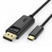 Choetech Кабель мультимедійний USB-C to DisplayPort 1.8m 4K 60Hz Choetech (XCP-1801BK)