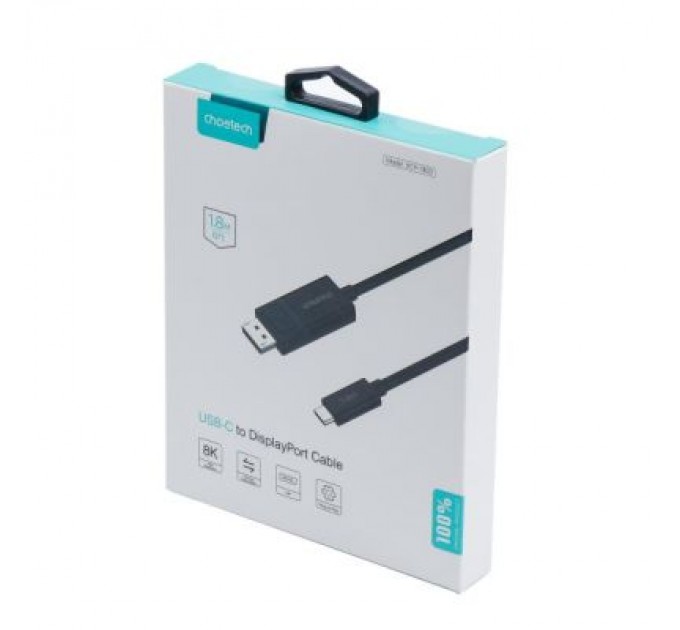 Choetech Кабель мультимедійний USB-C to DisplayPort 1.8m 8K 30Hz Choetech (XCP-1803-BK)