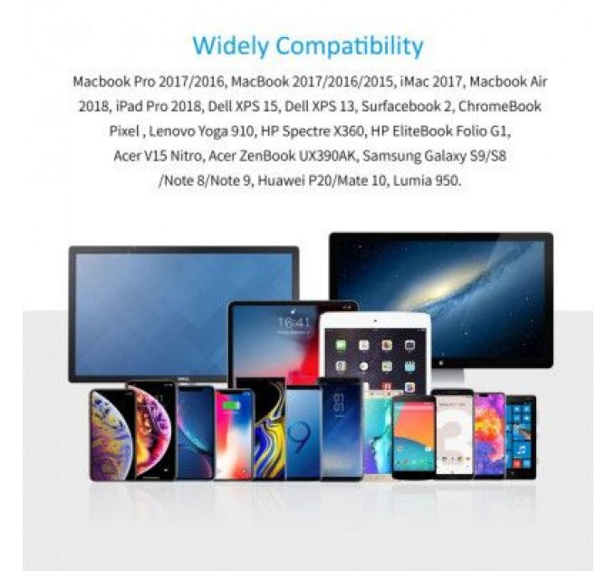 Choetech Кабель мультимедійний USB-C to HDMI 1.8m 4K 60Hz Choetech (CH0021-BK)