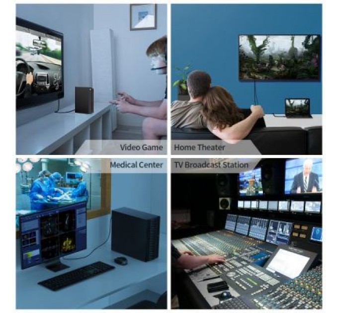 Choetech Кабель мультимедійний HDMI to HDMI 2.0m V.2.1 8K 60Hz HDR10 HLG 48Gbps YUV 444 Choetech (XHH01-BK)