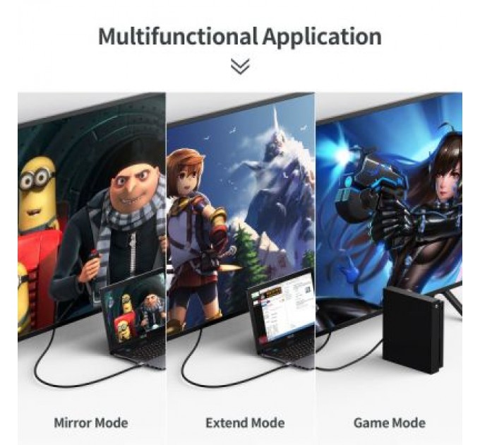 Choetech Кабель мультимедійний HDMI to HDMI 2.0m V.2.1 8K 60Hz HDR10 HLG 48Gbps YUV 444 Choetech (XHH01-BK)