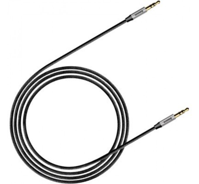 Baseus Кабель мультимедійний 3.5mm M/M 0.5m Yiven M30 black-silver Baseus (CAM30-AS1)