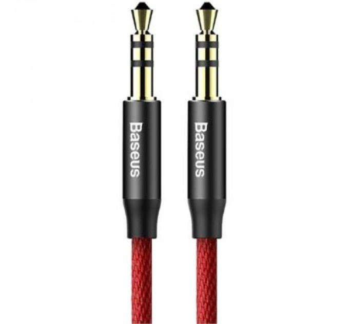 Baseus Кабель мультимедійний Jack 3.5mm Yiven M30 M/M 1.5m red-black Baseus (CAM30-C91)