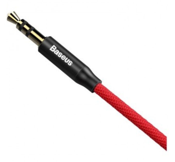 Baseus Кабель мультимедійний Jack 3.5mm Yiven M30 M/M 1.5m red-black Baseus (CAM30-C91)