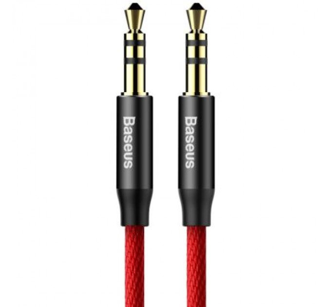 Baseus Кабель мультимедійний Jack 3.5mm Yiven M30 M/M 1m red-black Baseus (CAM30-B91)