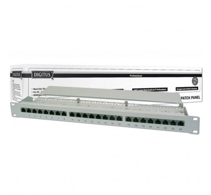 Assmann Патч-панель 19" 1U 24 порти 5e FTP в зборі Digitus (DN-91524S)