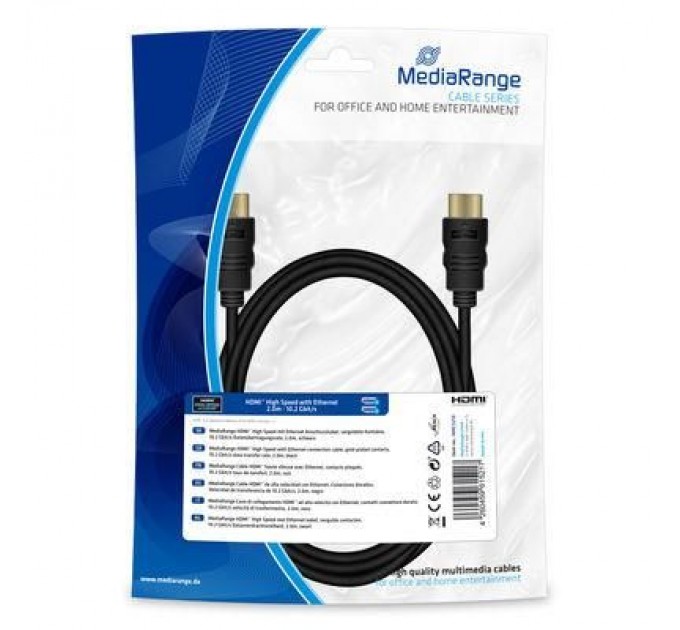 Mediarange Кабель мультимедійний HDMI to HDMI 3.0m MRCS198 Mediarange (MRCS210)
