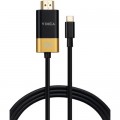 Vinga Кабель мультимедійний USB-C to HDMI 1.5m v2.1 8K60Hz Gold plated Vinga (VCPVCCH2115)