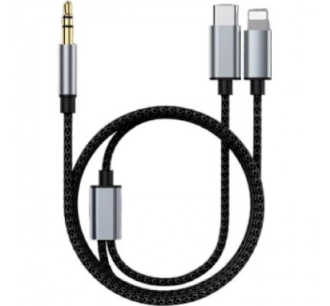 XoKo Кабель мультимедійний MH-232 AUX 3.5mm - USB Type-C - Lightning XoKo (XK-MH-232)