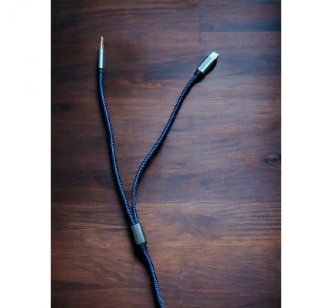 XoKo Кабель мультимедійний AUX MH-270 jack - jack 3.5mm-Type-C 1.2m blue XoKo (XK-MH-270)