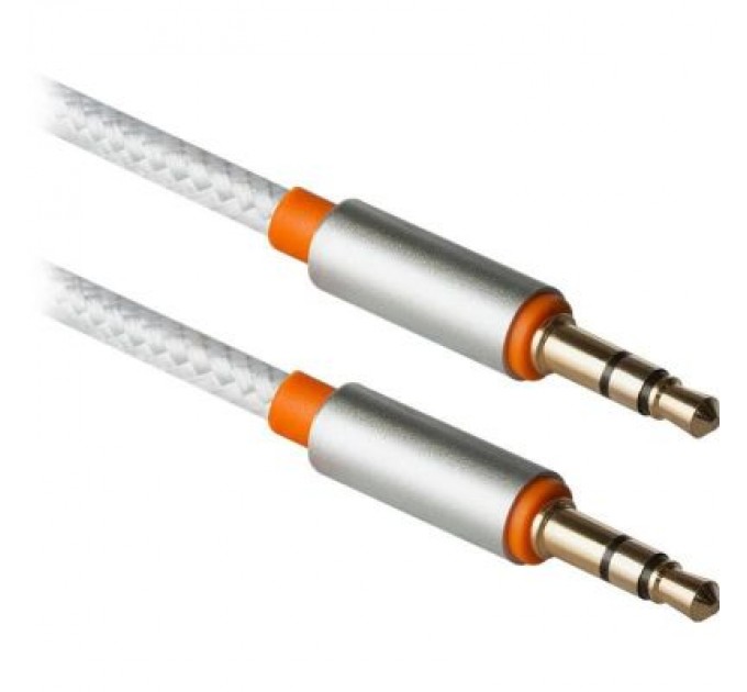 Defender Кабель мультимедійний AUX Audio 3.5mm M/M 1.2m JACK01-03 white Defender (87513)