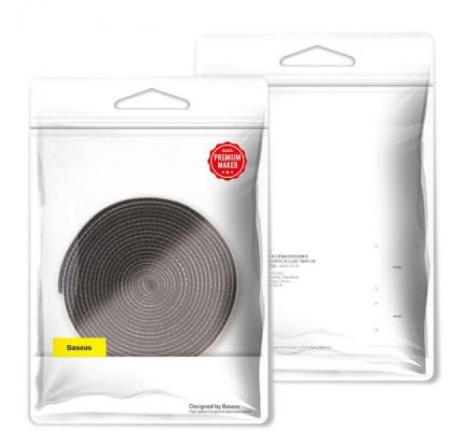 Baseus Набір для кріплення стрічка-липучка, 1m, gray Baseus (ACMGT-E0G)