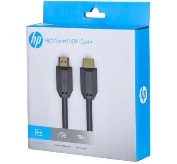 HP Кабель мультимедійний HDMI to HDMI 1.0m V2.0 4K60Hz HP (DHC-HD01-01M)