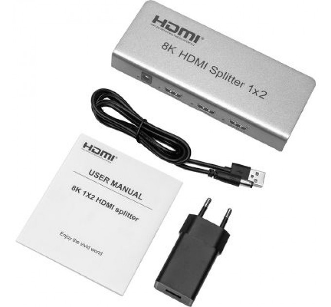 PowerPlant Розгалужувач PowerPlant HDMI 8K 1x2 (CA914197)