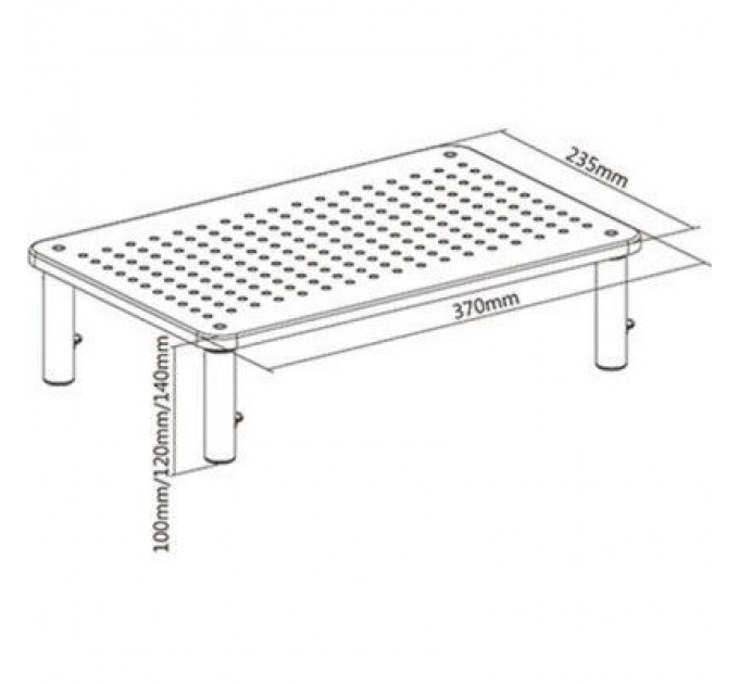 Gembird Підставка до монітора Gembird прямокутний, метал (MS-TABLE-01)