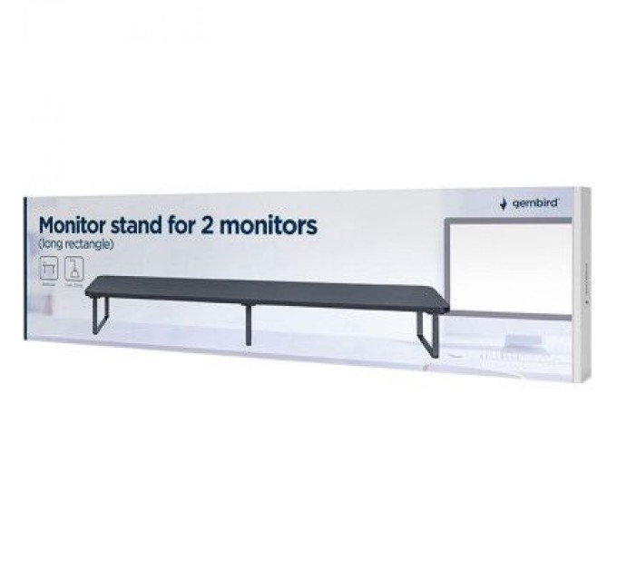 Gembird Підставка до монітора Gembird прямокутний, збільшений, метал (MS-TABLE2-01)
