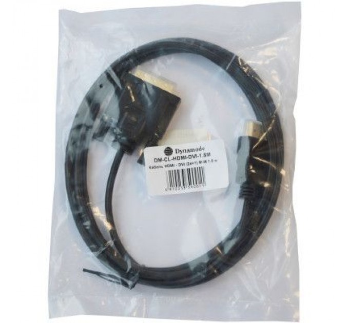 Dynamode Кабель мультимедійний HDMI to DVI 24+1 1.8m Dynamode (DM-CL-HDMI-DVI-1.8M)